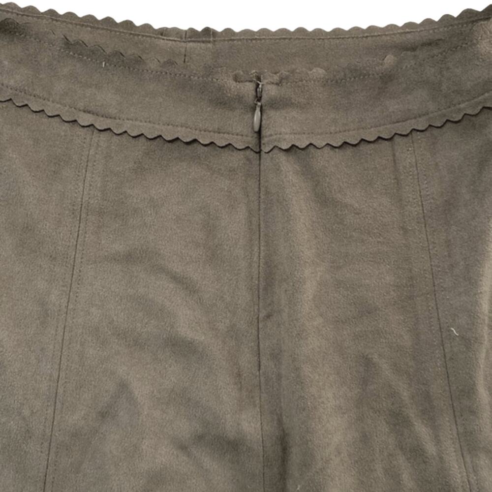 Altar’d State High Waisted Faux Suede Olive Mini Skirt Medium - Picture 2 of 4